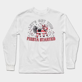 Let's Get This Fiesta Started // Funny Vintage Pinata Long Sleeve T-Shirt